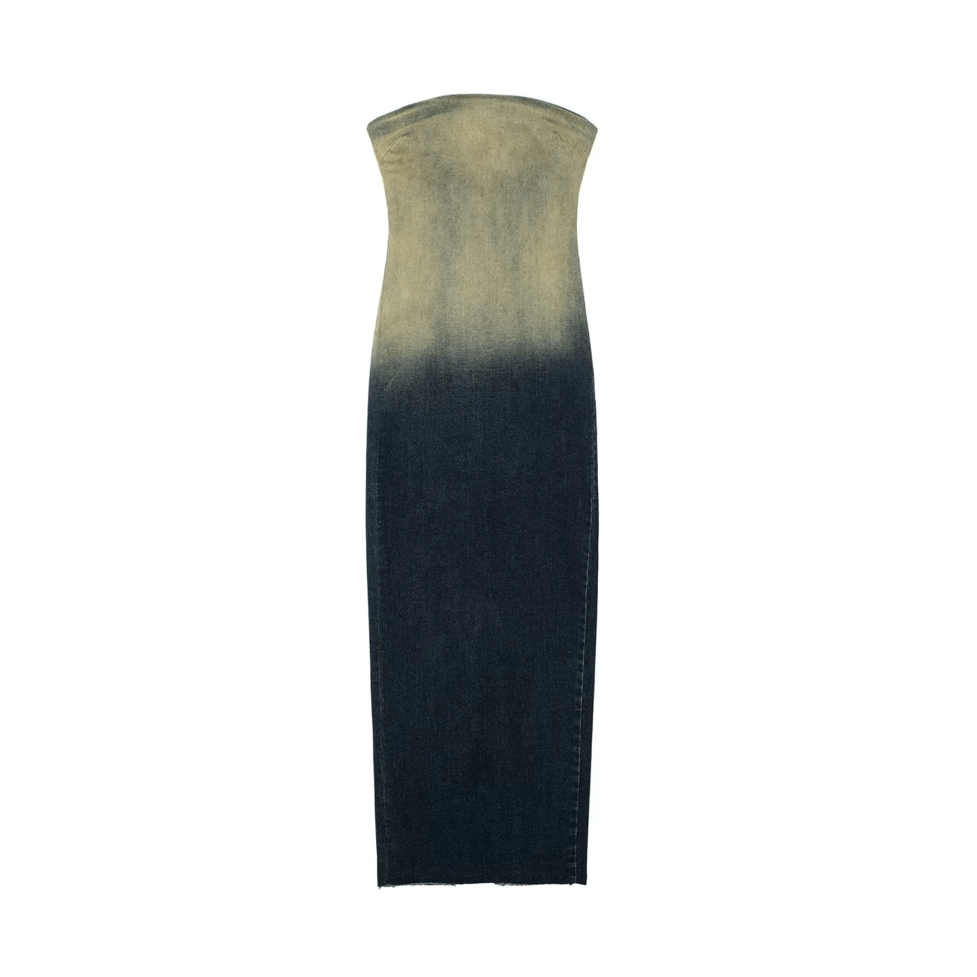 Tube Strapless Gradient Denim Dress - Kelly Obi New York