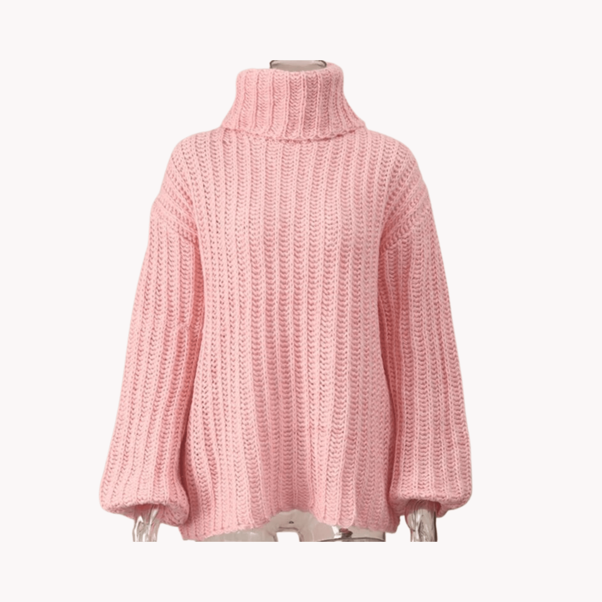 Turtleneck Crochet Knit Sweater - Kelly Obi New York