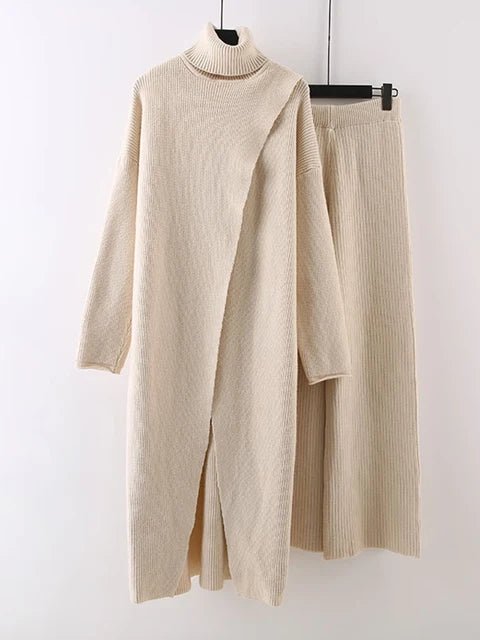 Turtleneck Long Sweater + Pants Set - Kelly Obi New York