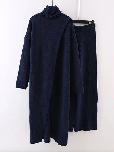 Turtleneck Long Sweater + Pants Set - Kelly Obi New York