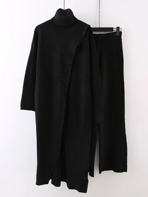 Turtleneck Long Sweater + Pants Set - Kelly Obi New York