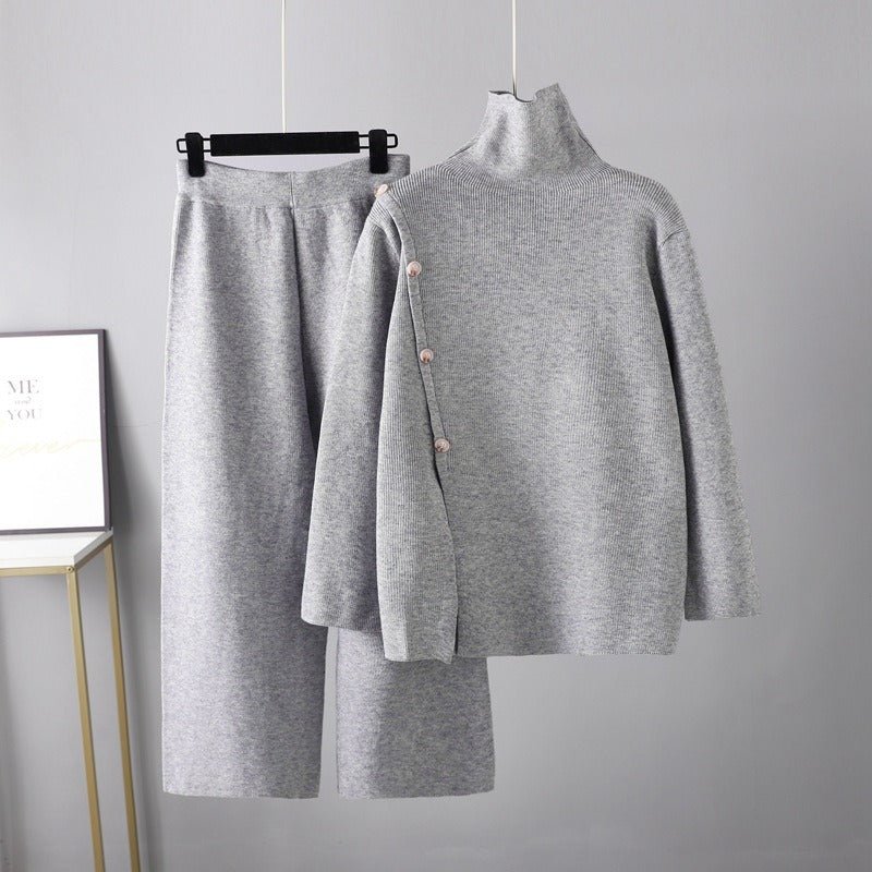 Turtleneck Sweater and Pants Knit Set - Kelly Obi New York