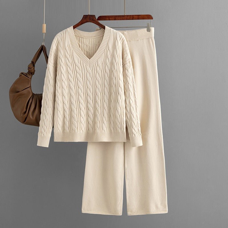 Twist Knit Sweater and Pants Set - Kelly Obi New York