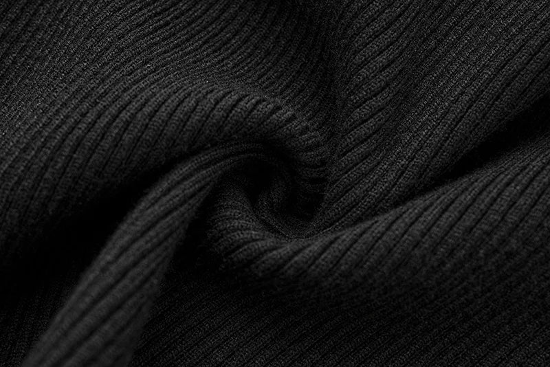 Twisted Back Knit High Slit Dress - Kelly Obi New York