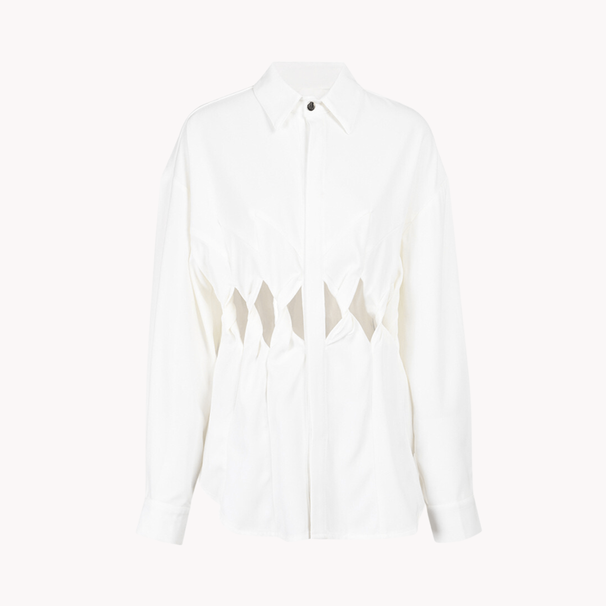 Twisted Front Hollow Out Shirt - Kelly Obi New York