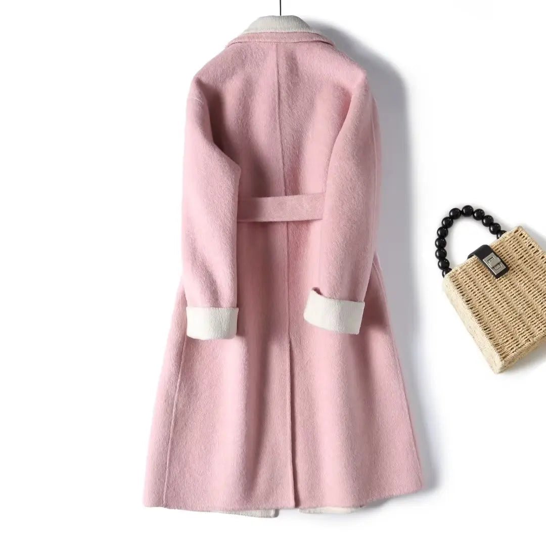 Two Tone Belted Trench Coat - Kelly Obi New York