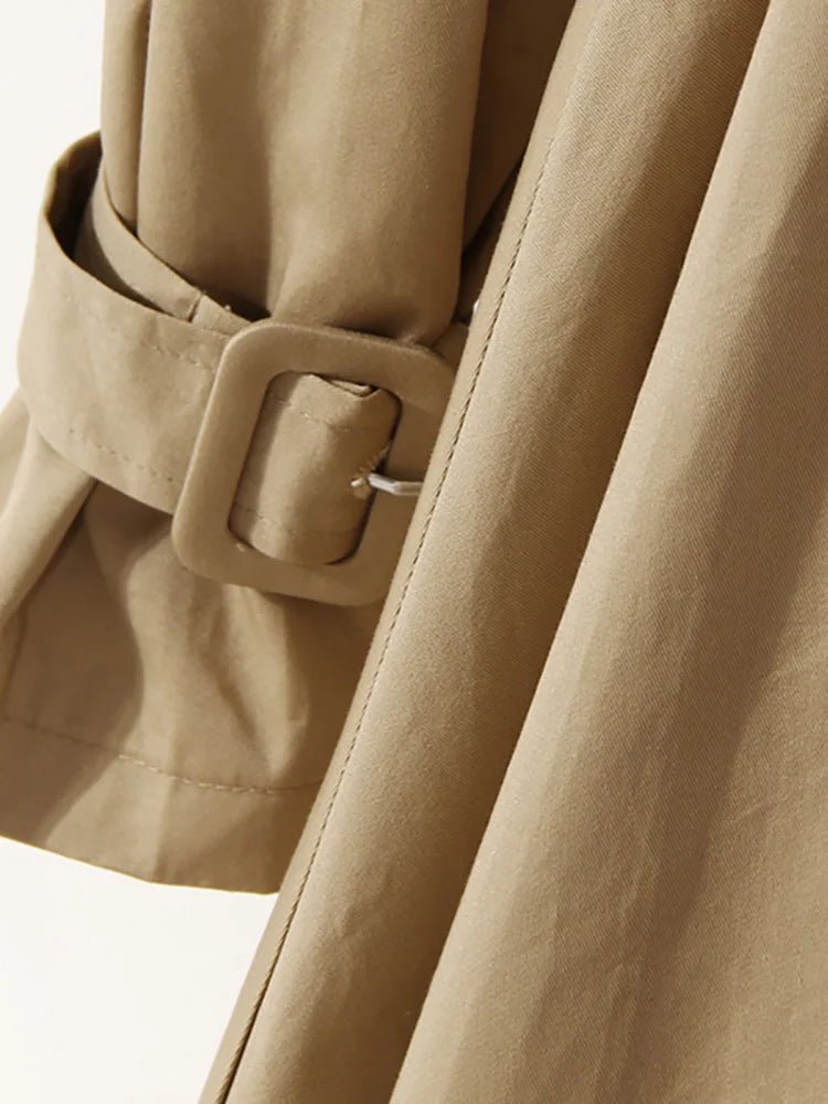 Two-Tone Belted Trench Coat - Kelly Obi New York