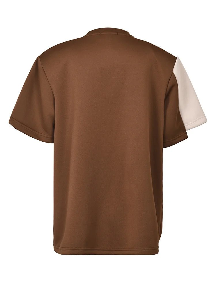 Two-Tone Overlap Studs T-Shirt - Kelly Obi New York