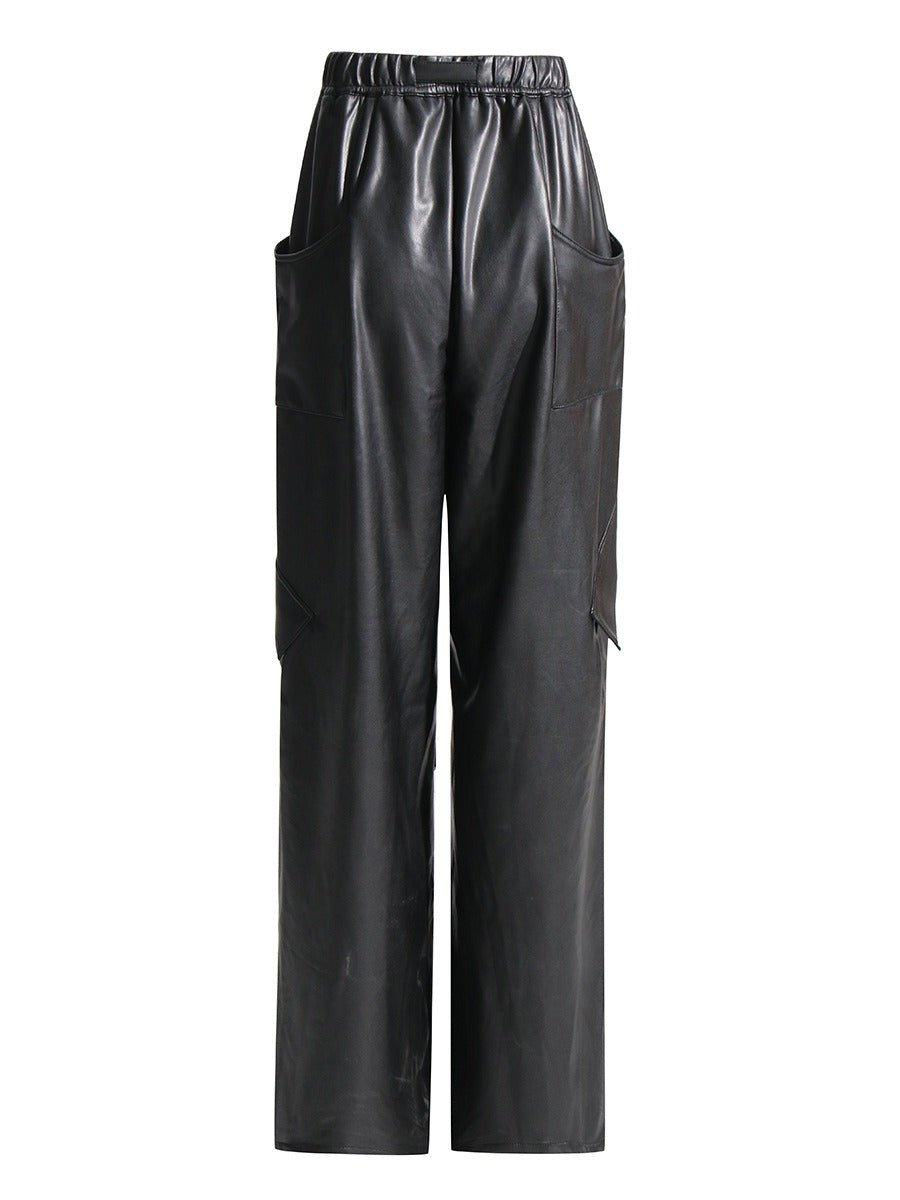 Vegan Leather Cargo Pants - Kelly Obi New York