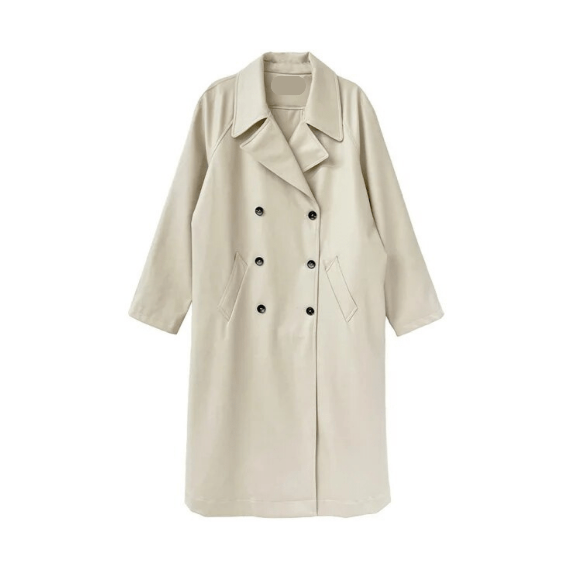 Vegan Leather Double-Breasted Trench Coat - Kelly Obi New York