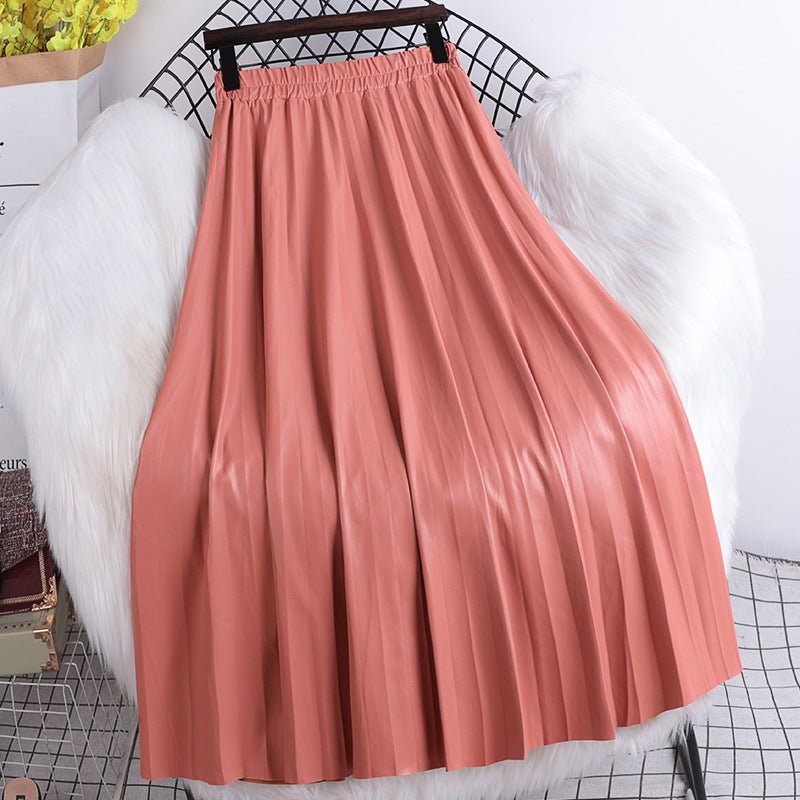 Vegan Leather Pleated Skirt - Kelly Obi New York