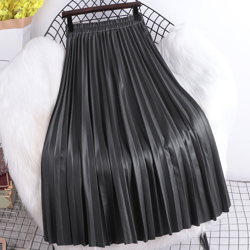 Vegan Leather Pleated Skirt - Kelly Obi New York