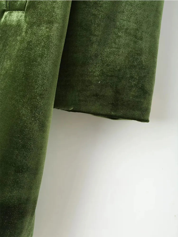 Velvety Emerald Green Blazer - Kelly Obi New York