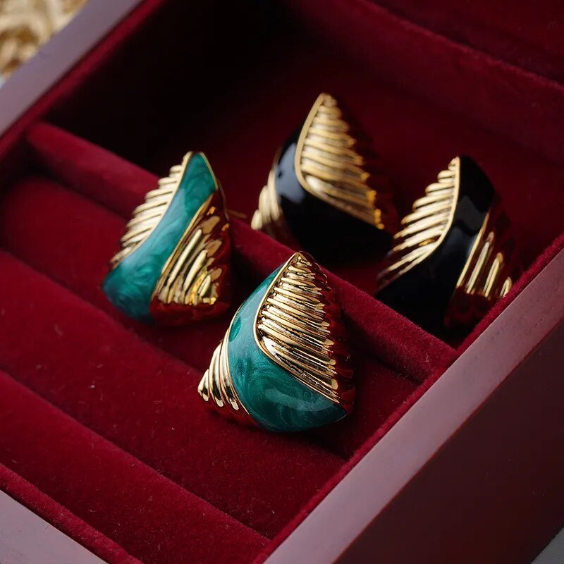 Vintage Triangle Earrings - Kelly Obi New York