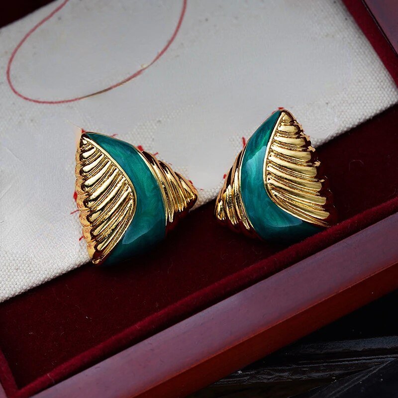 Vintage Triangle Earrings - Kelly Obi New York