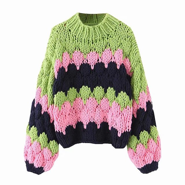 Warm Cozy Loose Knit Sweater - Kelly Obi New York