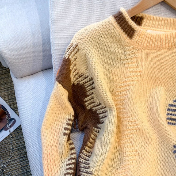 Waves Long Sleeve Knit Sweater - Kelly Obi New York