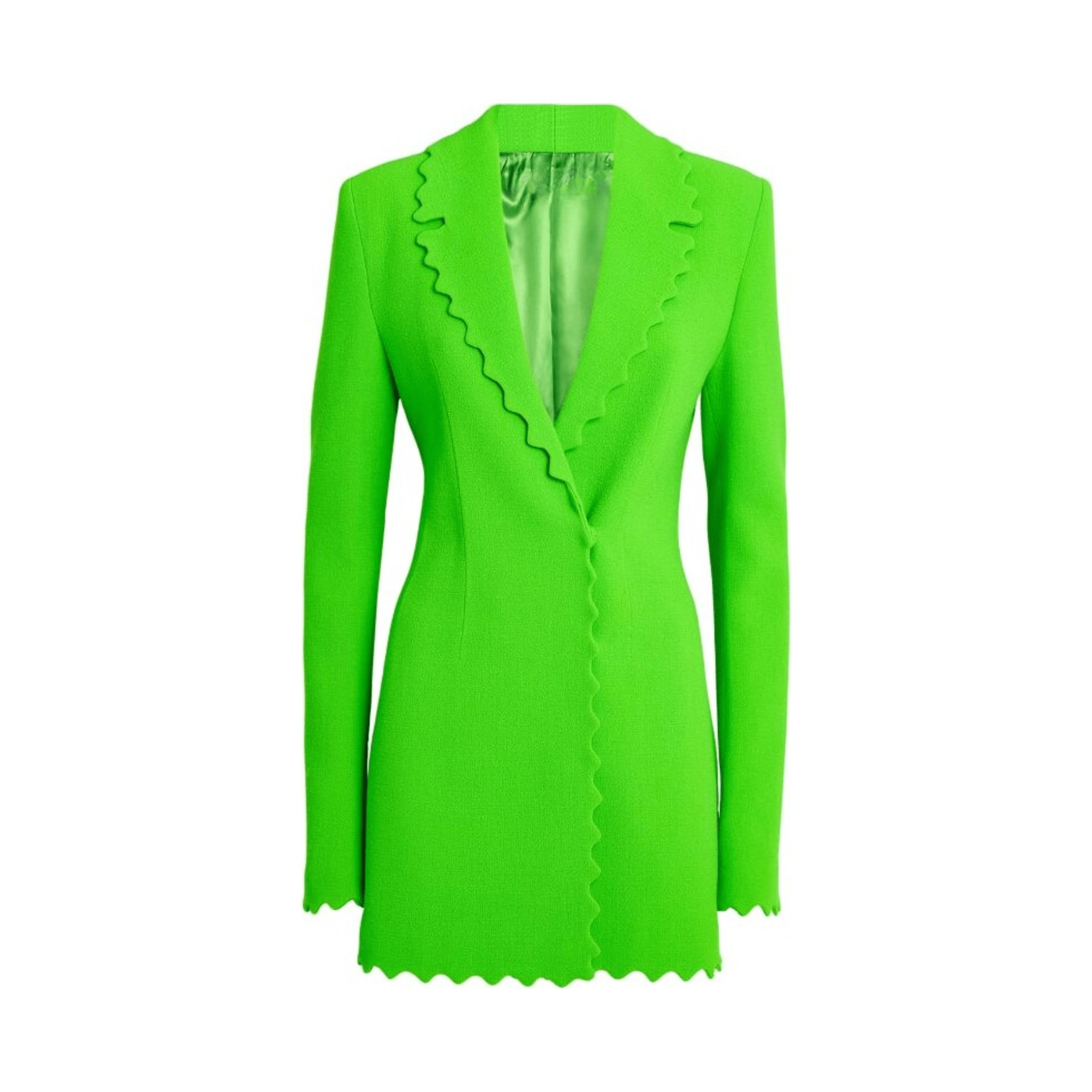 Wavy Edges Notched Collar Blazer - Kelly Obi New York