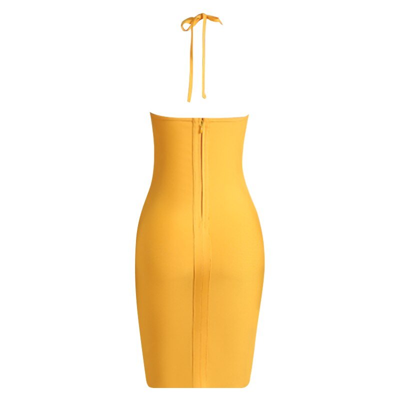 Yellow Sunflower Bandage Dress - Kelly Obi New York