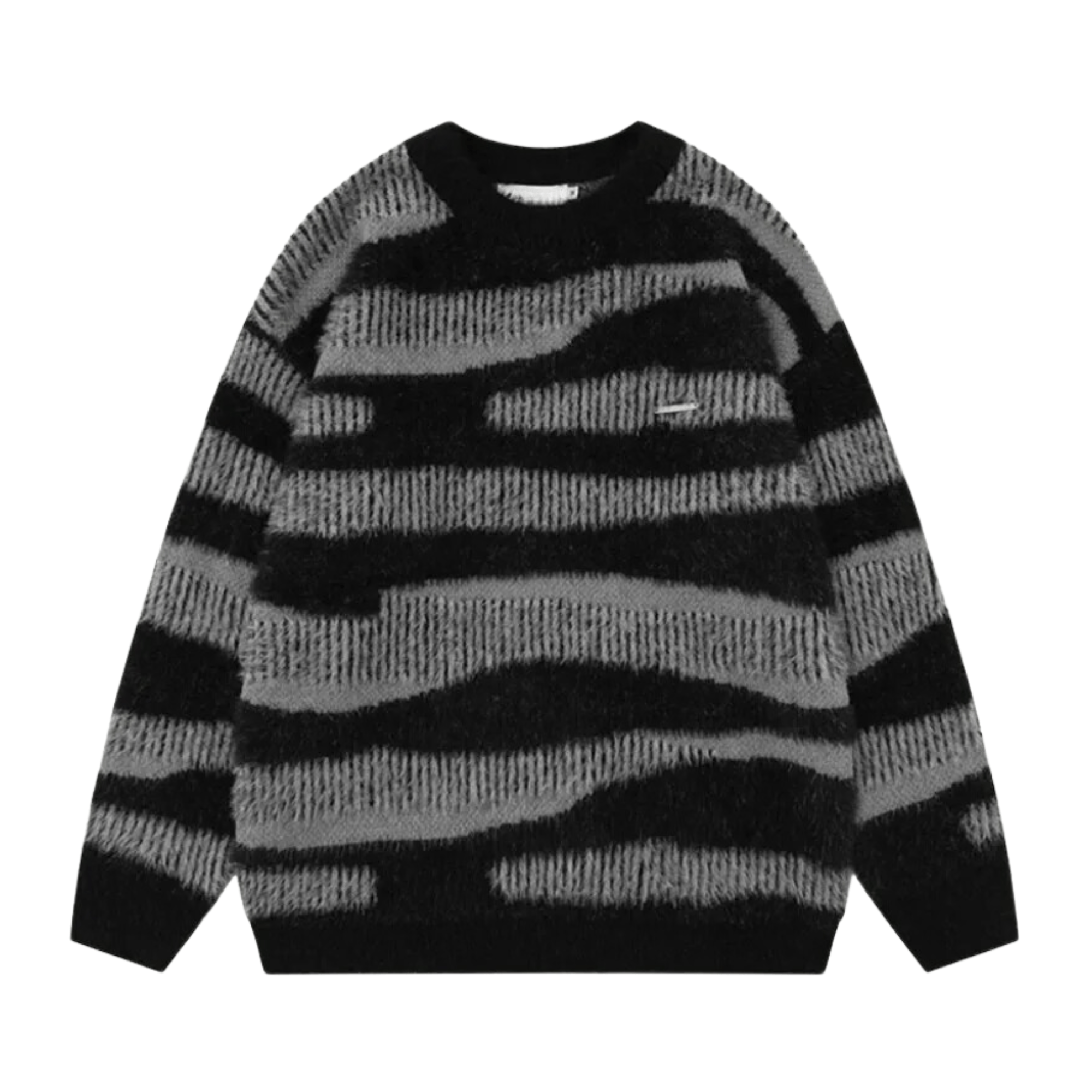 Zebra Stripes Loose Knit Sweater - Kelly Obi New York